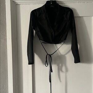 Elegant Black Women's Crop Top